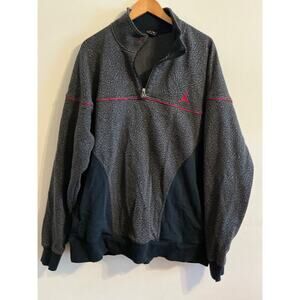 Nike Jordan Pullover Sweatshirt Quarter Zip Gray Elephant Print 3XL Street Ball